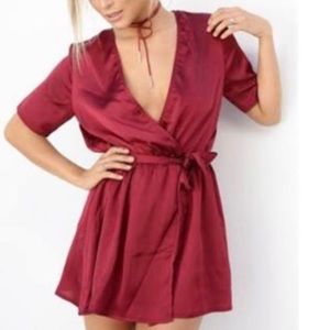 SABO SKIRT Red Dress Romper